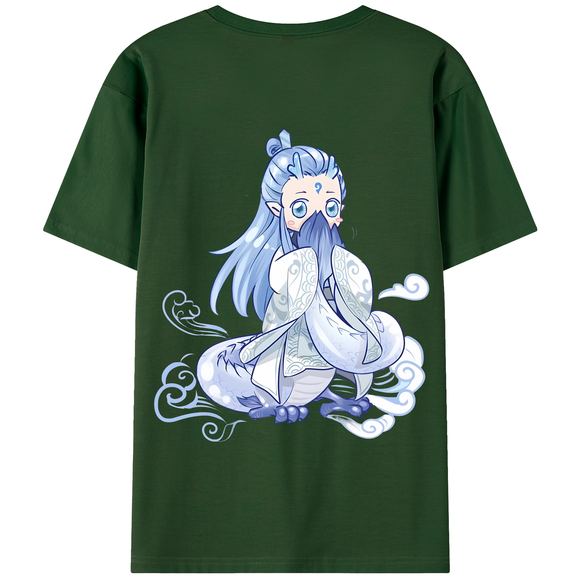（画像用） Ne Zha 2 ナタ 魔童の大暴れ 綿100％半袖Tシャツ（背面プリント）
